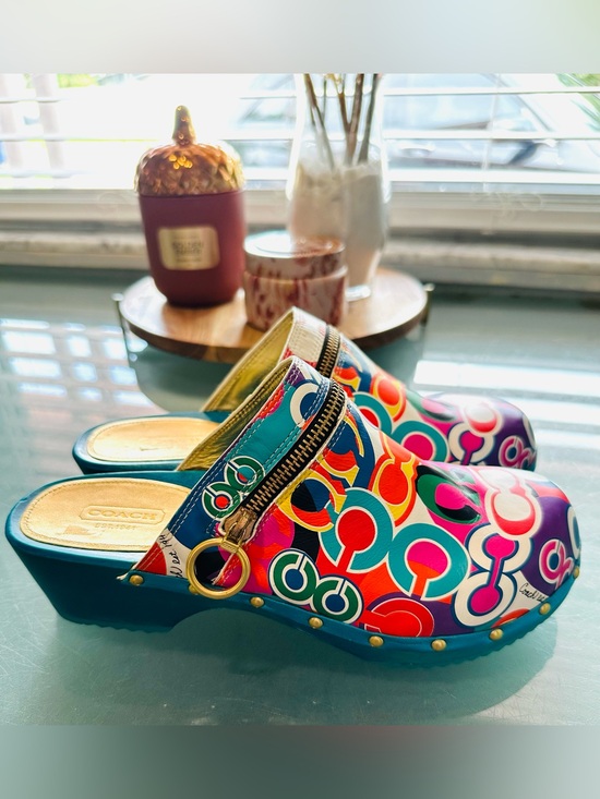 Coach Shoes - Coach Poppy Jessi Multicolor Clogs Mules Women’s Size 9 Vintage Y2K Like New
